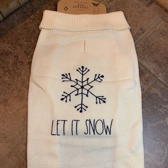 Rae Dunn Dog Rae Dunn Dog Sweater Let It Snow Poshmark